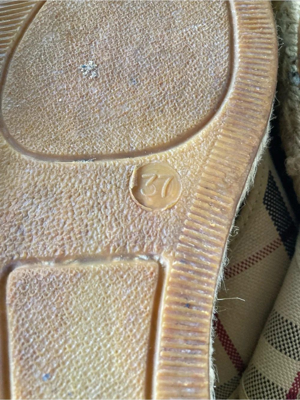 Burberry Nova Check Espadrille Wedge